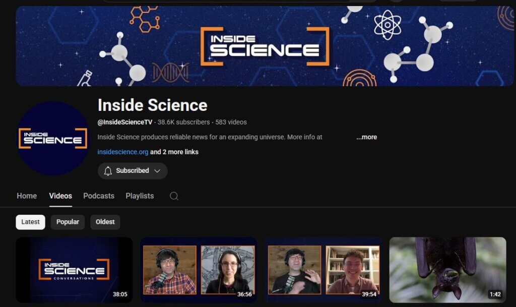 InsideScienceTV education videos