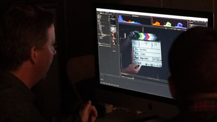 thumbnail-camera-slating-700x395 Handheld camera slate with handwritten production details for take 7 on scene 1-4, shot by Pawel Pogorzelski
