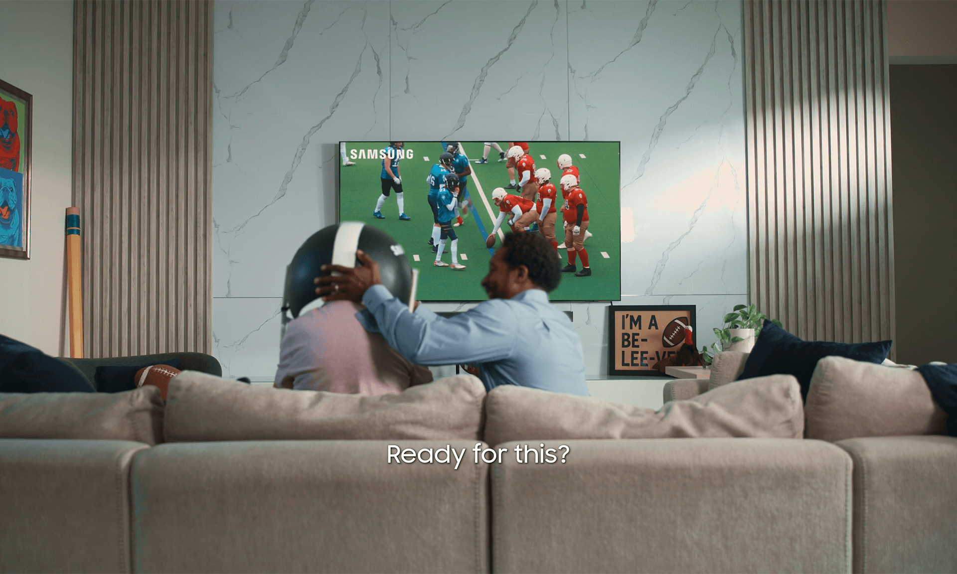 Creative video production work 1 Lee Corso reacts to his new game day setup | Samsung